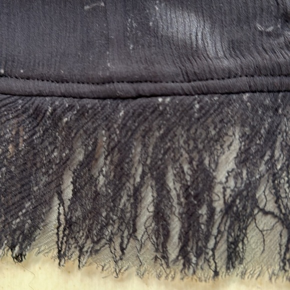 Elie Tahari Black Tweed Button-Up Blazer W/ Fringe Trim Sz Medium - Picture 8 of 16